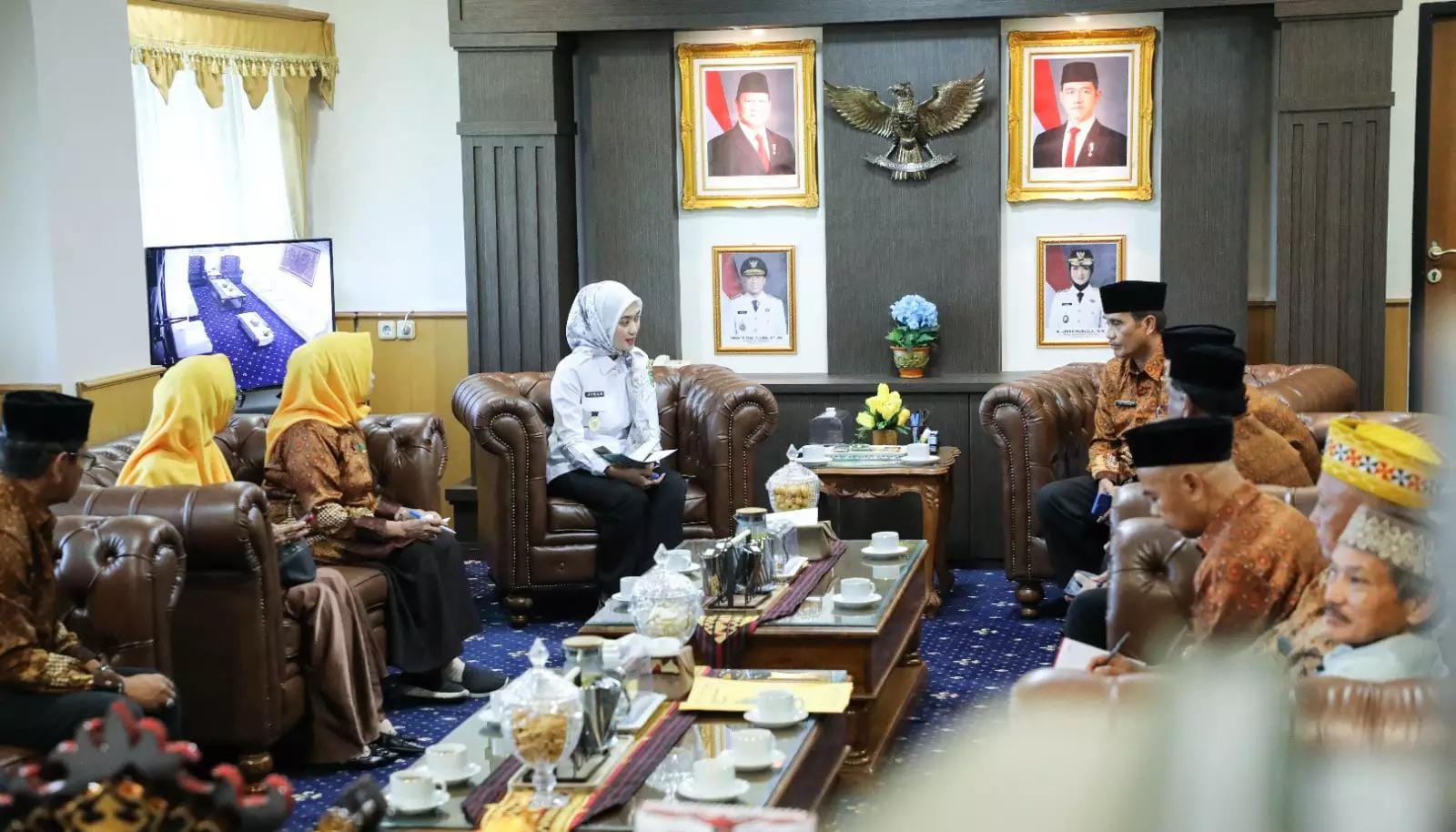 Wagub Jihan Nurlela Terima Kunjungan Pengurus PWRI Lampung