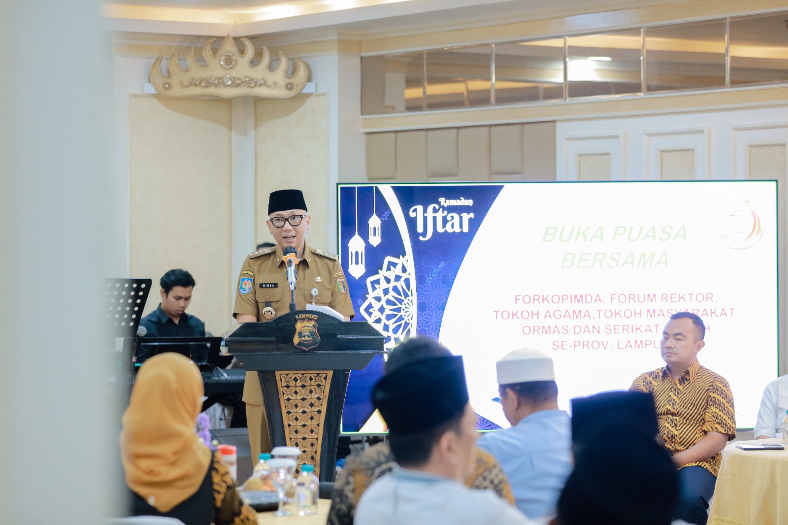 Buka Puasa Bersama Di Mapolda Lampung, Gubernur Mirza Dorong Sinergi Forkopimda, Rektor, Tokoh Agama Dan Serikat Buruh