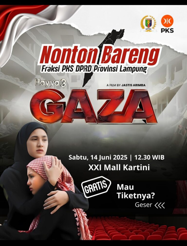 Fraksi PKS DPRD Provinsi Lampung Gelar Nonton Bareng Film “Hayya 3: Gaza” sebagai Aktivitas Kepedulian Kemanusiaan