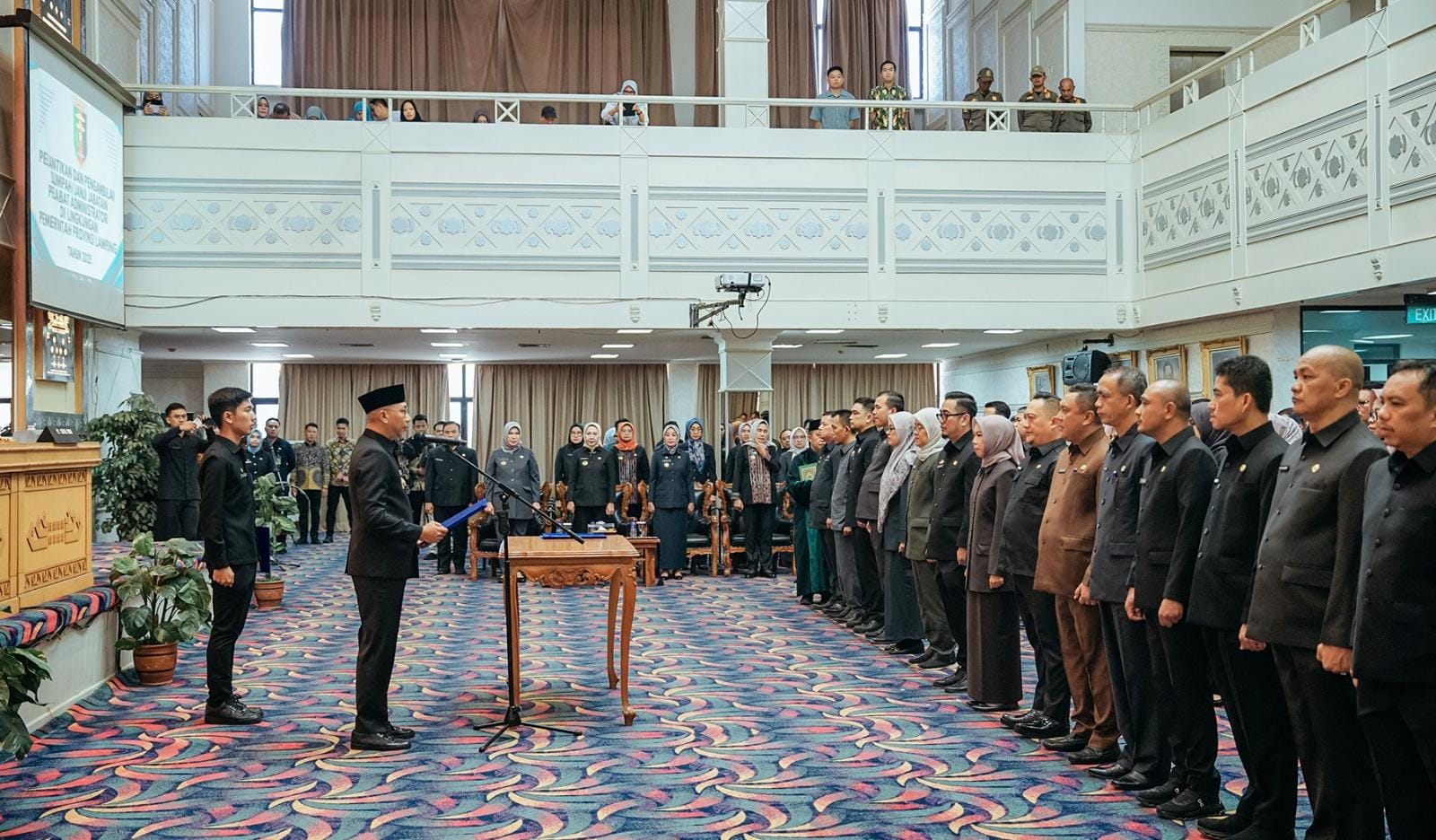 Gubernur Mirza Lantik 59 Pejabat Administrator di Lingkungan Pemprov Lampung