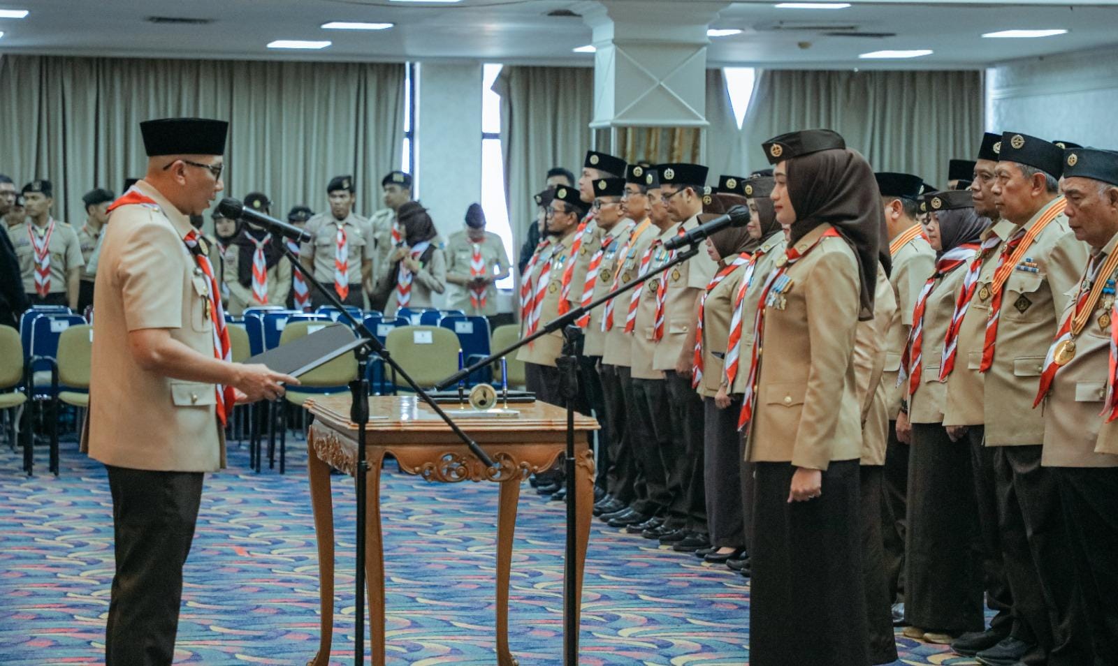 Gubernur Mirza Lantik Jihan Nurlela Sebagai Ketua Kwarda Pramuka Lampung Periode 2025-2030