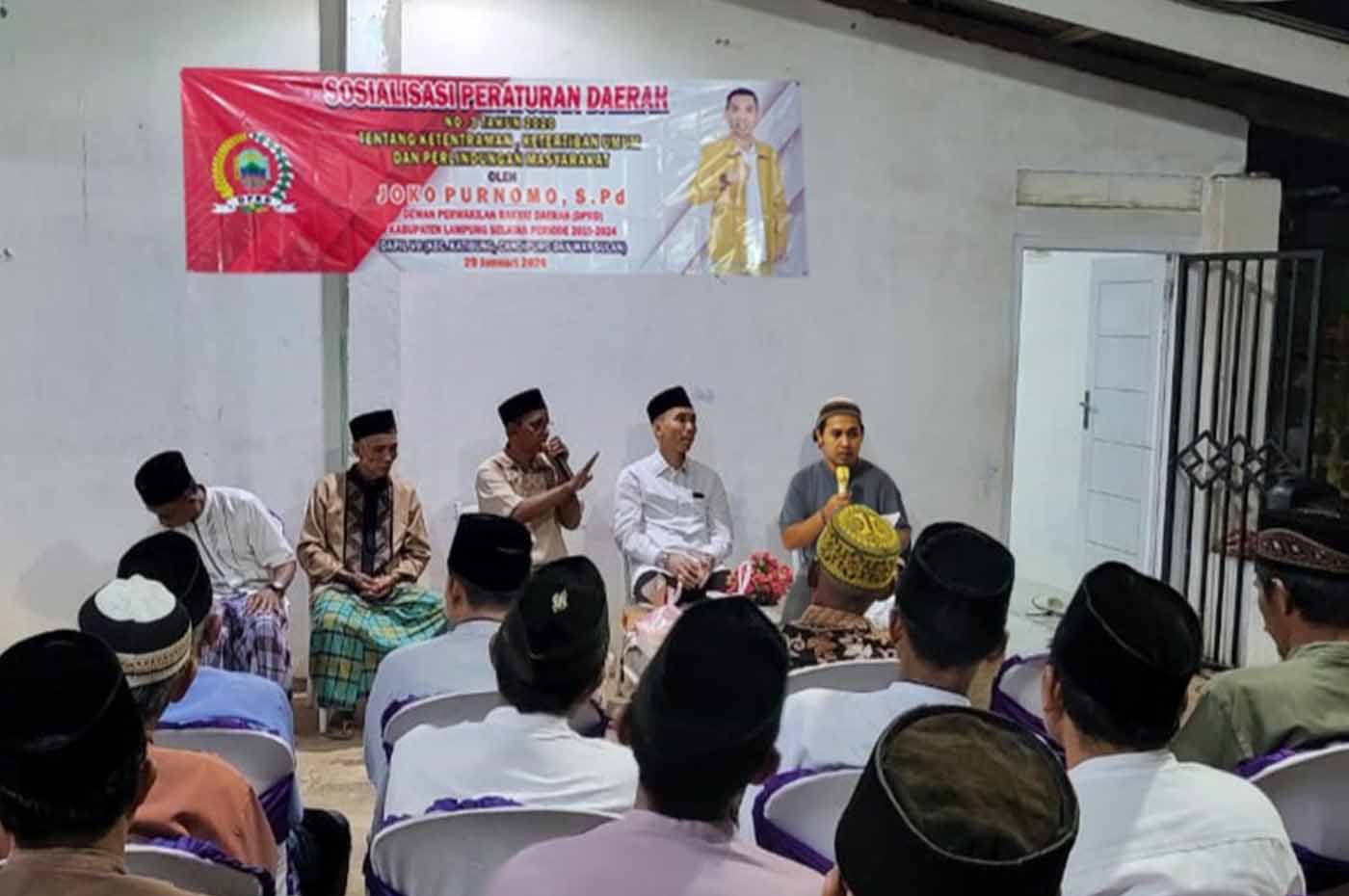 Sosialisasi Perda No. 3 Tahun 2020, DPRD Lamsel Joko Purnomo: Masyarakat Memerlukan Payung Hukum