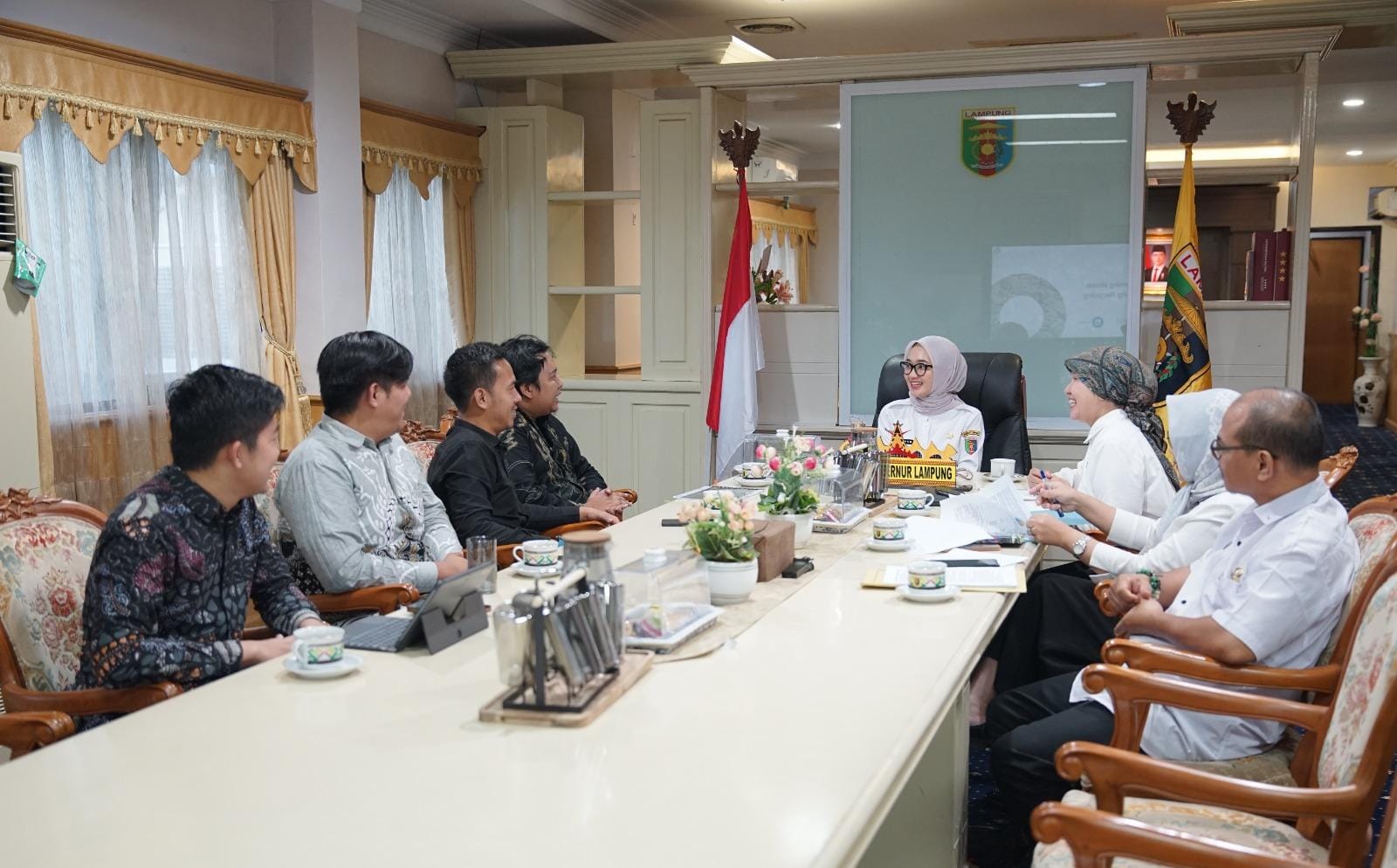 Wagub Jihan Nurlela Terima Kunjungan Aktivis Yayasan BoemiKita, Bahas Penanganan dan Pengelolaan Sampah di Provinsi Lampung